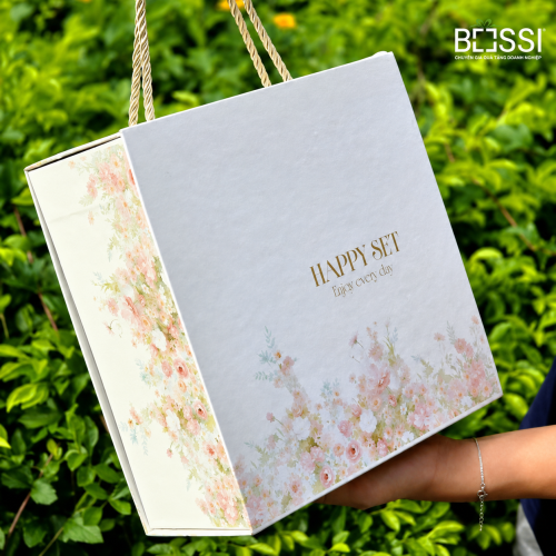 Happy Set Bình Giữ Nhiệt Trà Hoa
